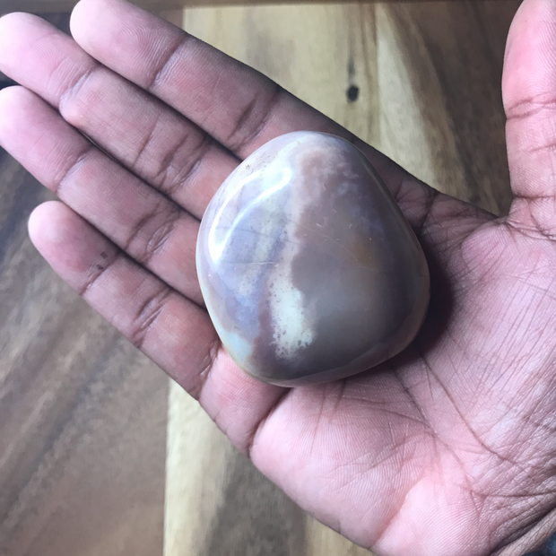 Pink Ocean Jasper Palm Stones