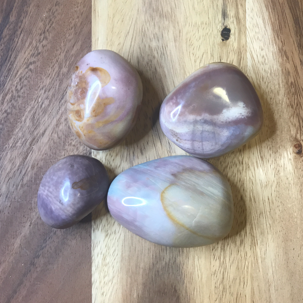 Pink Ocean Jasper Palm Stones